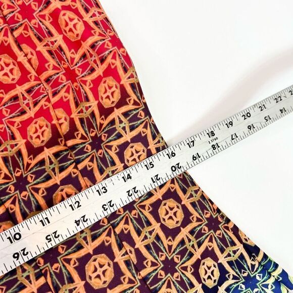 Julian Taylor Fit & Flare Dress Womens 10 Multicolor Geometric Sleeveless - Picture 3 of 11